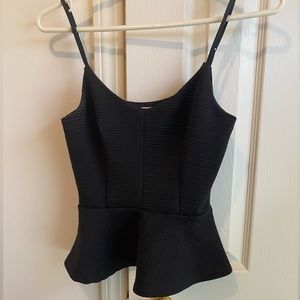 Guess black peplum top